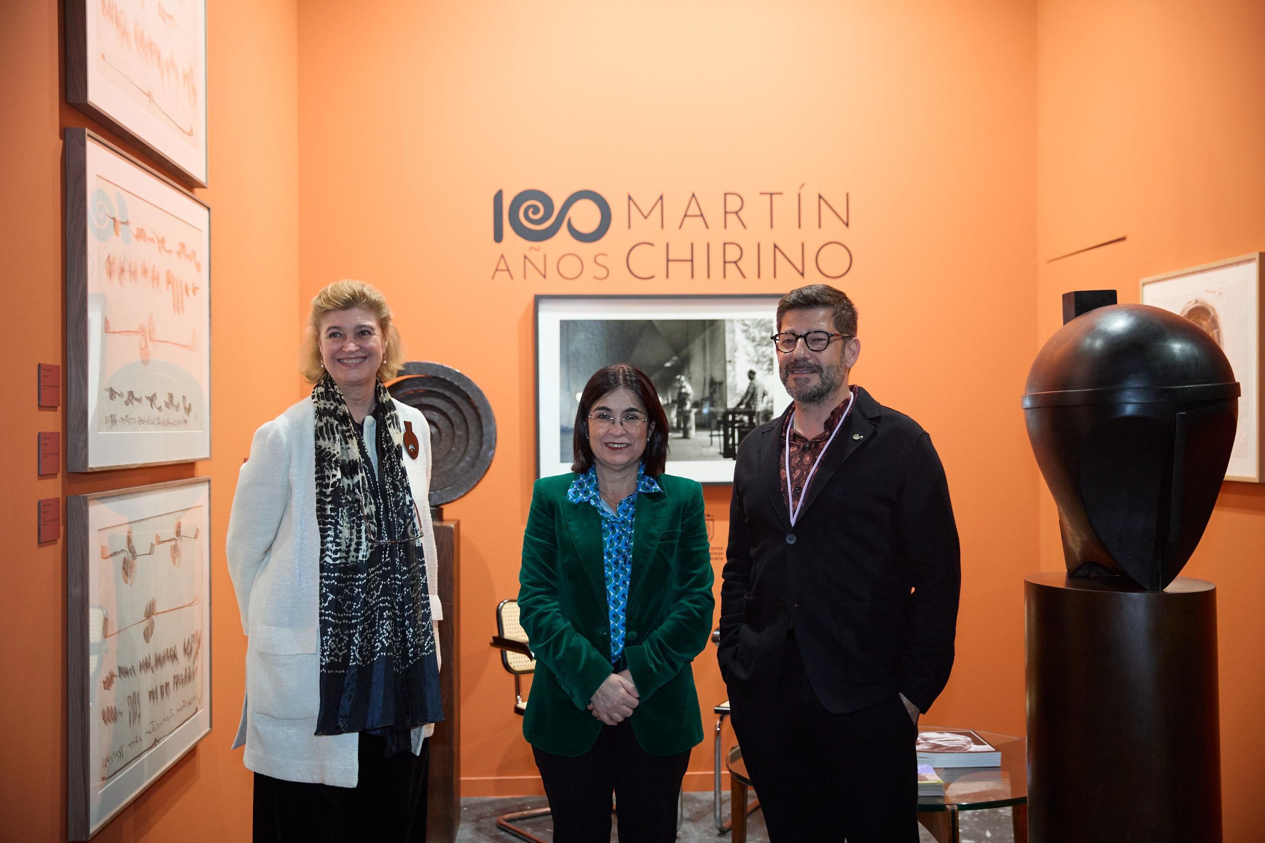 Darias participa en la inauguración de la exposición del centenario del escultor Martín Chirino en la feria ARCOmadrid