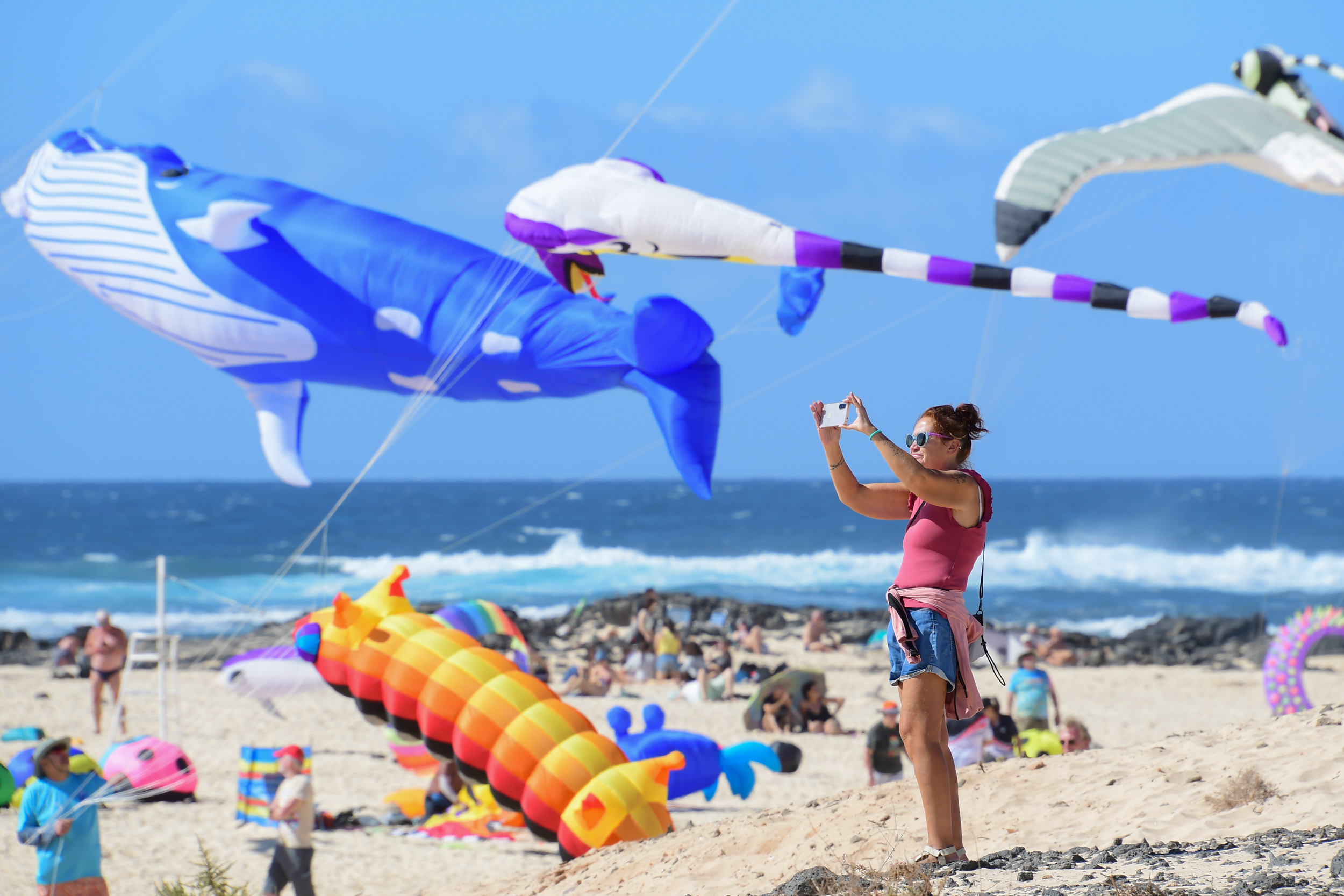 Festival Internacional de Cometas de Corralejo en la playa de La Concha