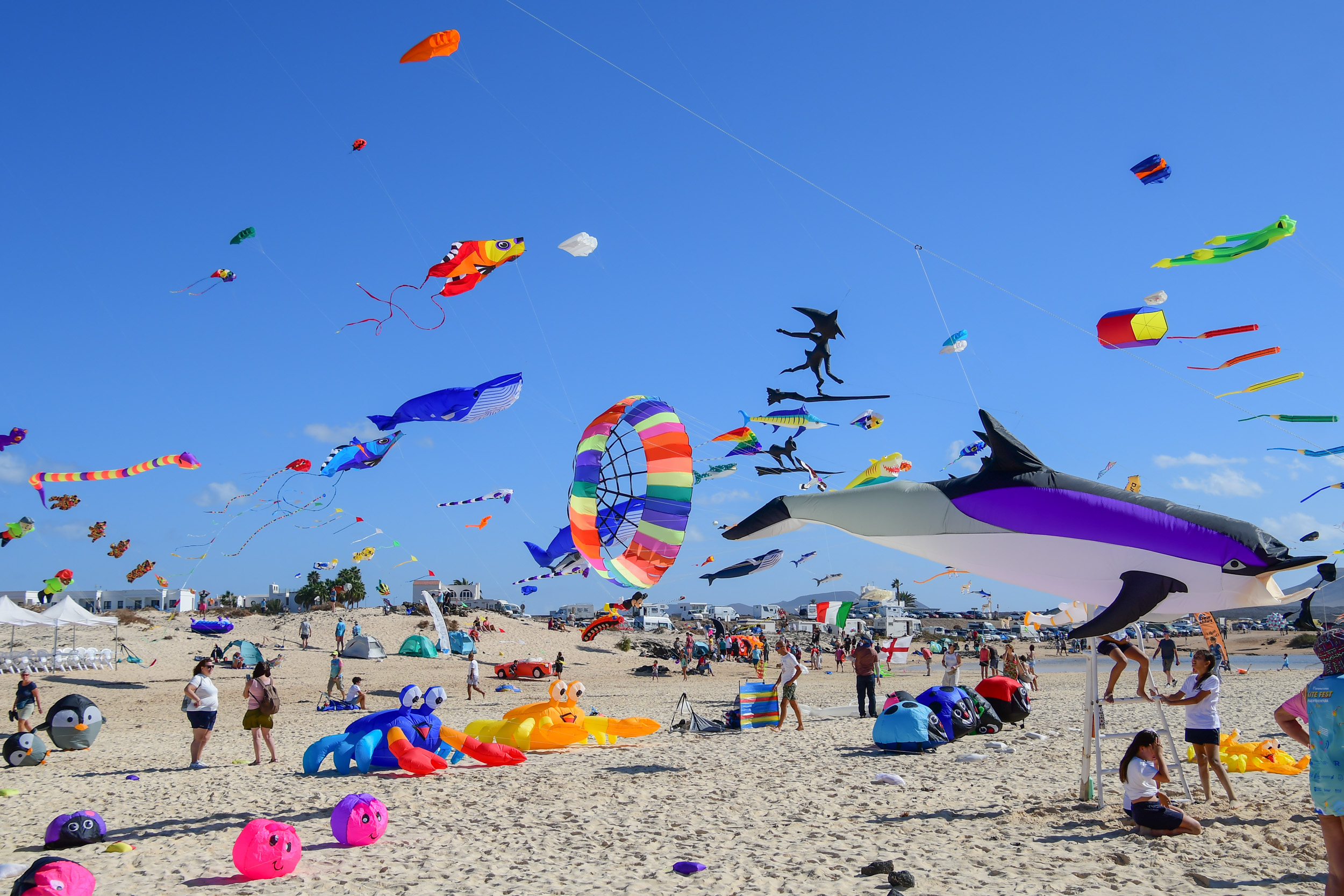 Festival Internacional de Cometas de Corralejo en la playa de La Concha