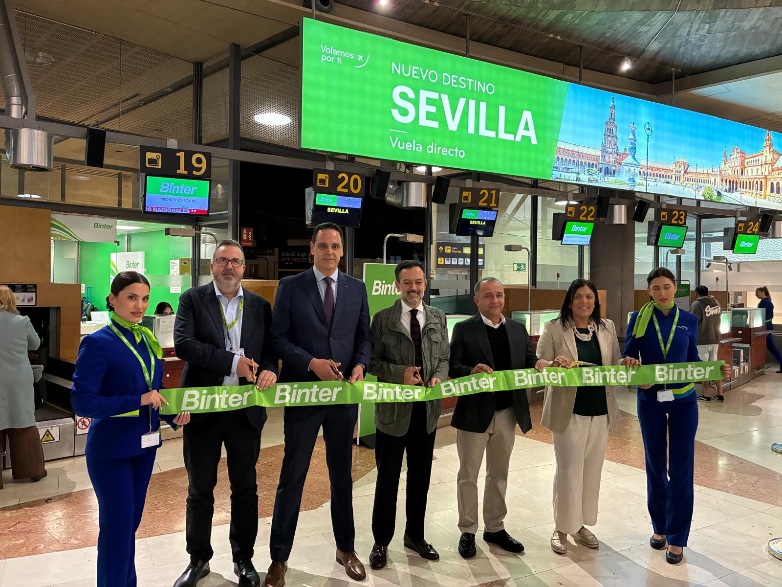 Binter inaugura los vuelos directos entre Canarias y Sevilla