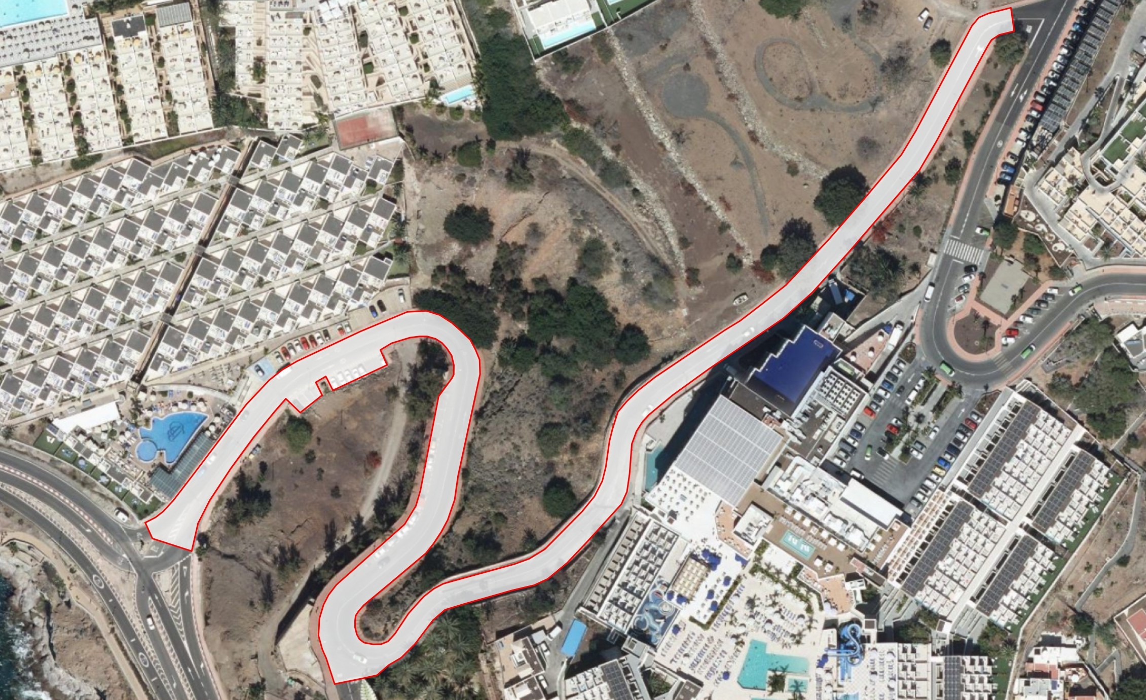 Plano del asfaltado de varias calles de las zonas turísticas de Mogán