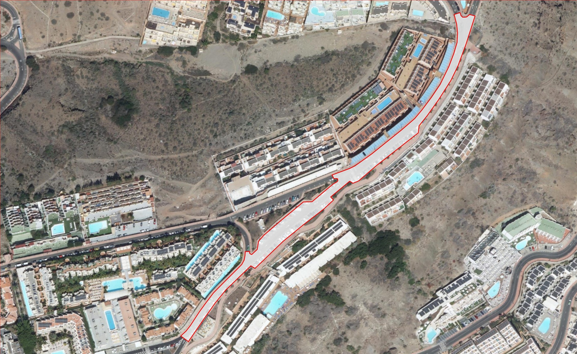 Plano del asfaltado de varias calles de las zonas turísticas de Mogán