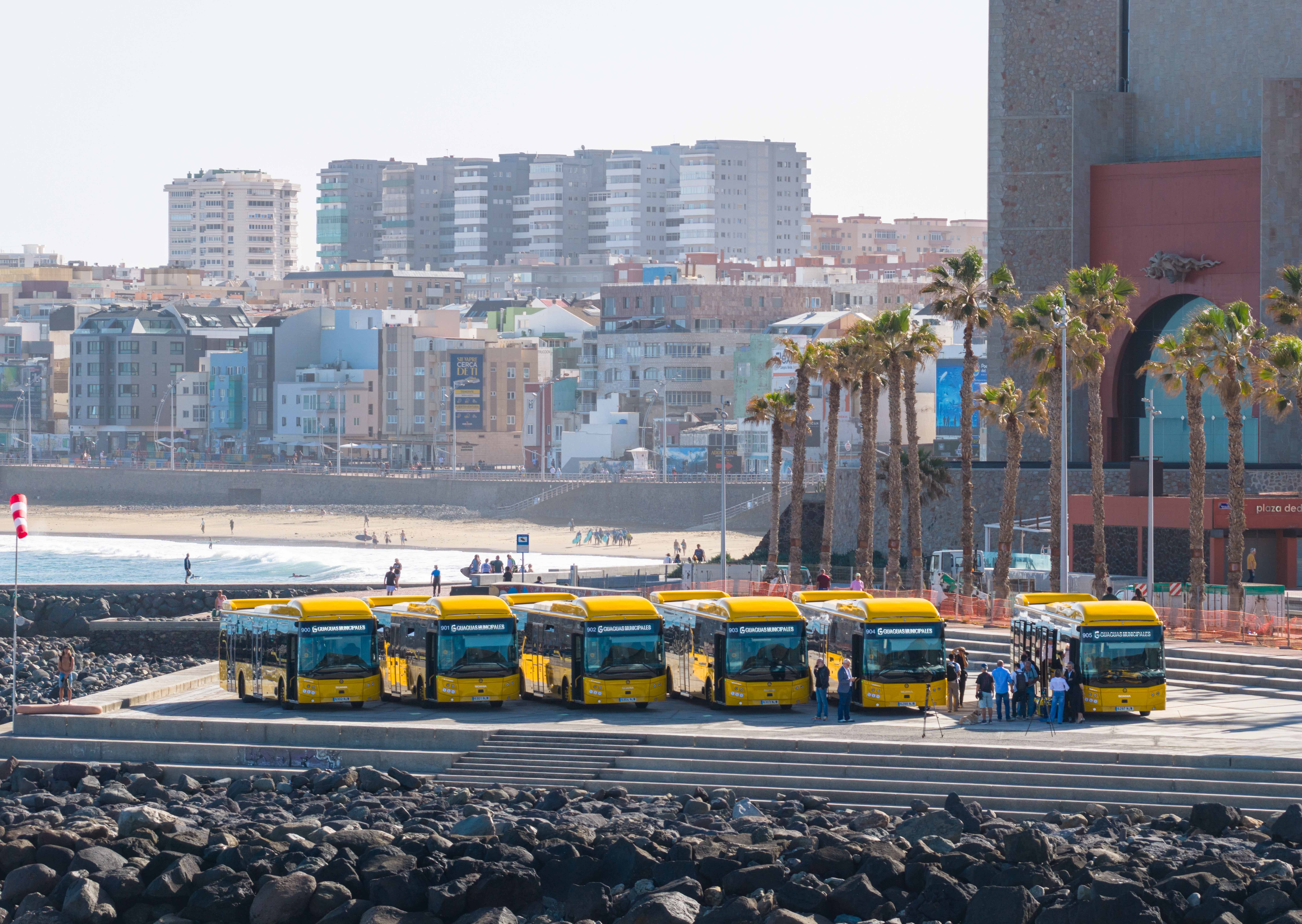 Presentación de los nuevos vehículos de Guaguas Municipales