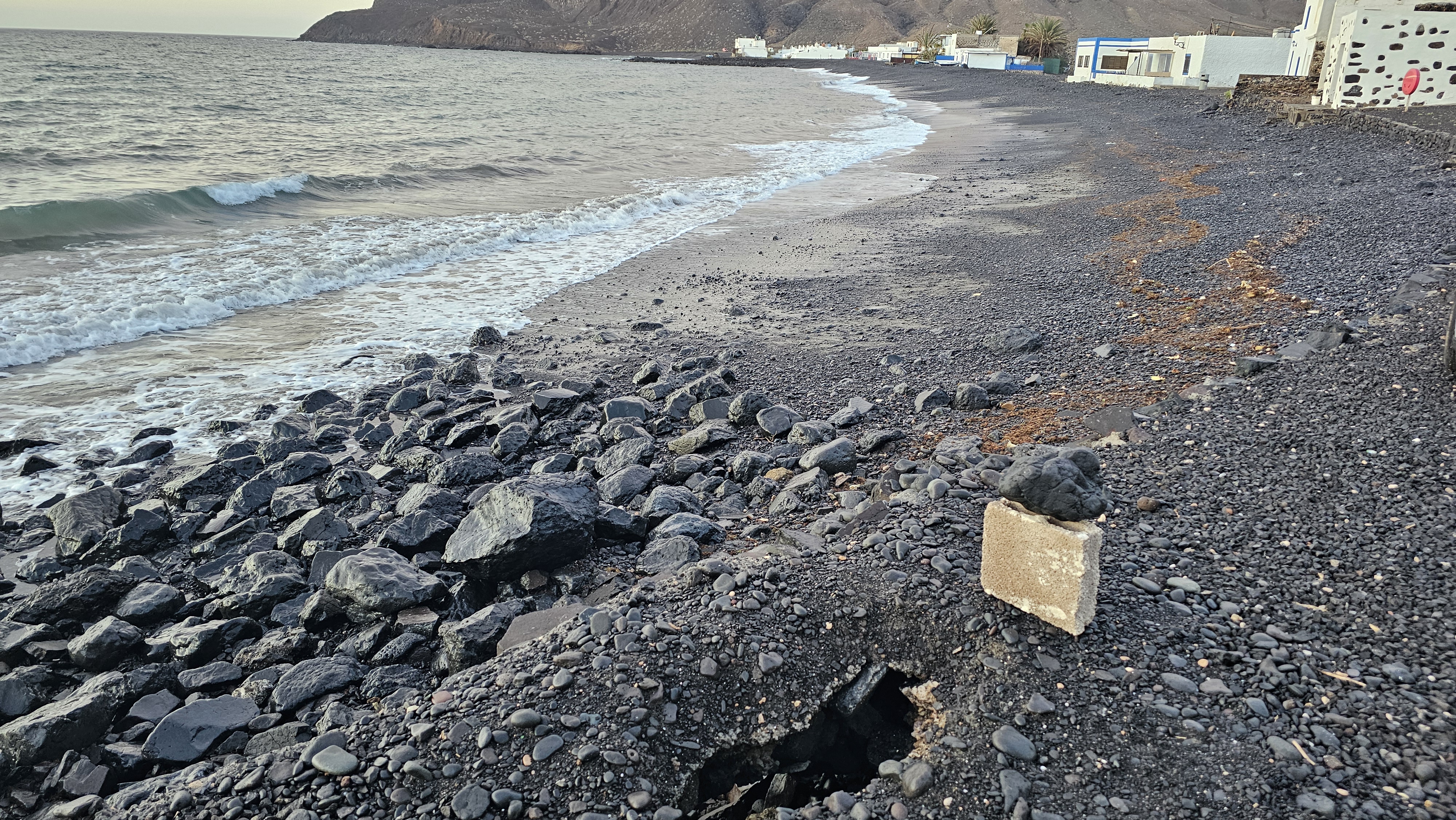 Destrozos en Pozo Negro tras el paso de la borrasca Therese