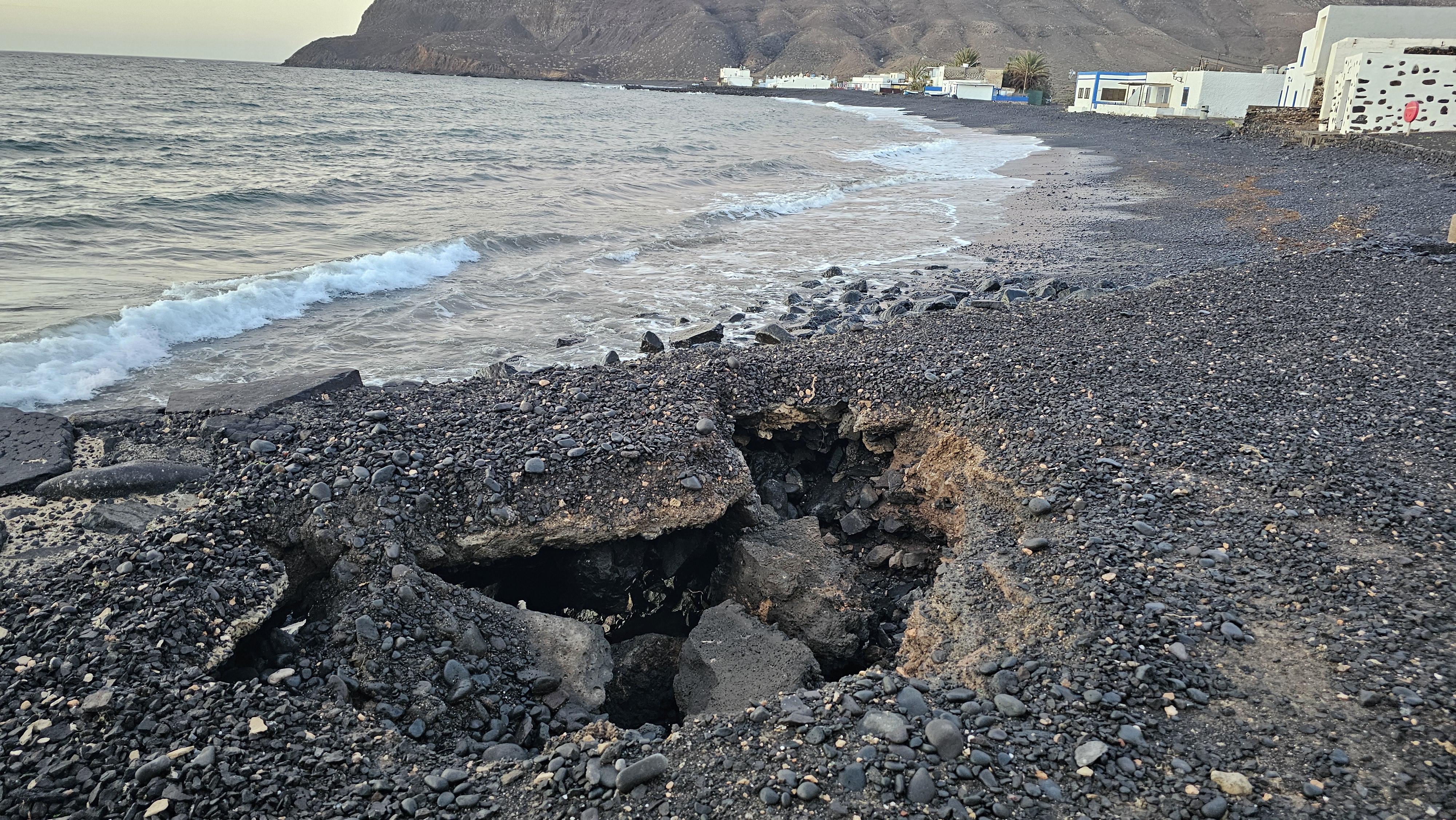 Destrozos en Pozo Negro tras el paso de la borrasca Therese