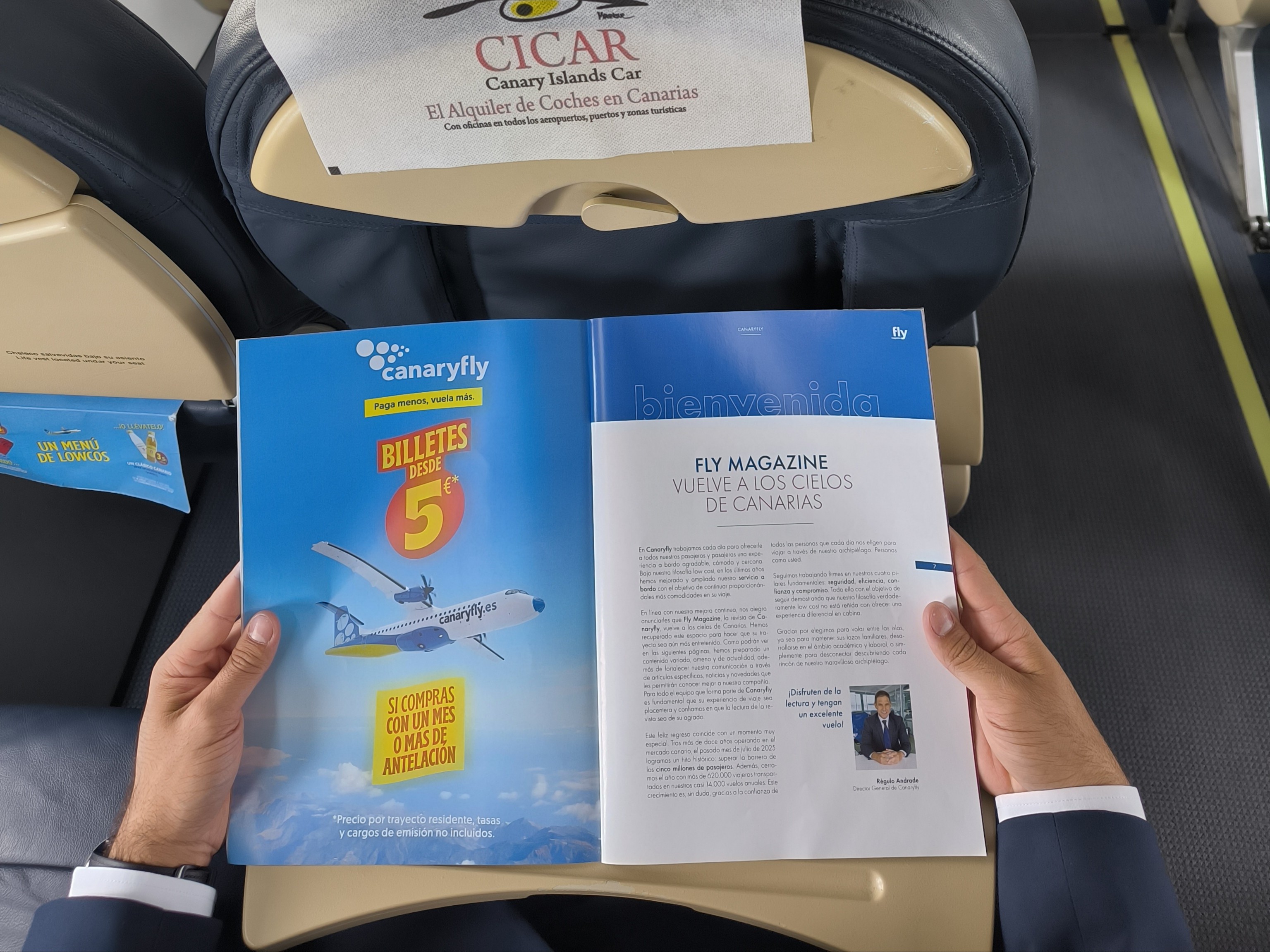 Fly Magazine a bordo de Canaryfly