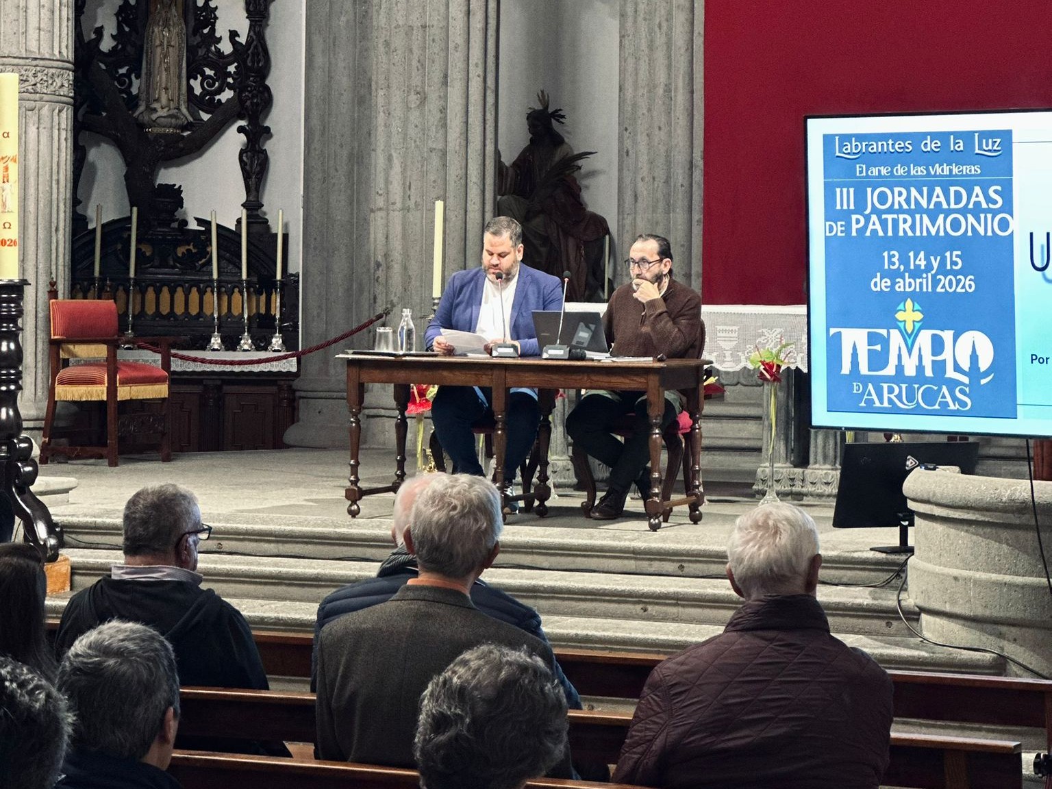 III jornadas de patrimonio de la parroquia San Juan Bautista de Arucas centradas este año en las vidrieras del templo