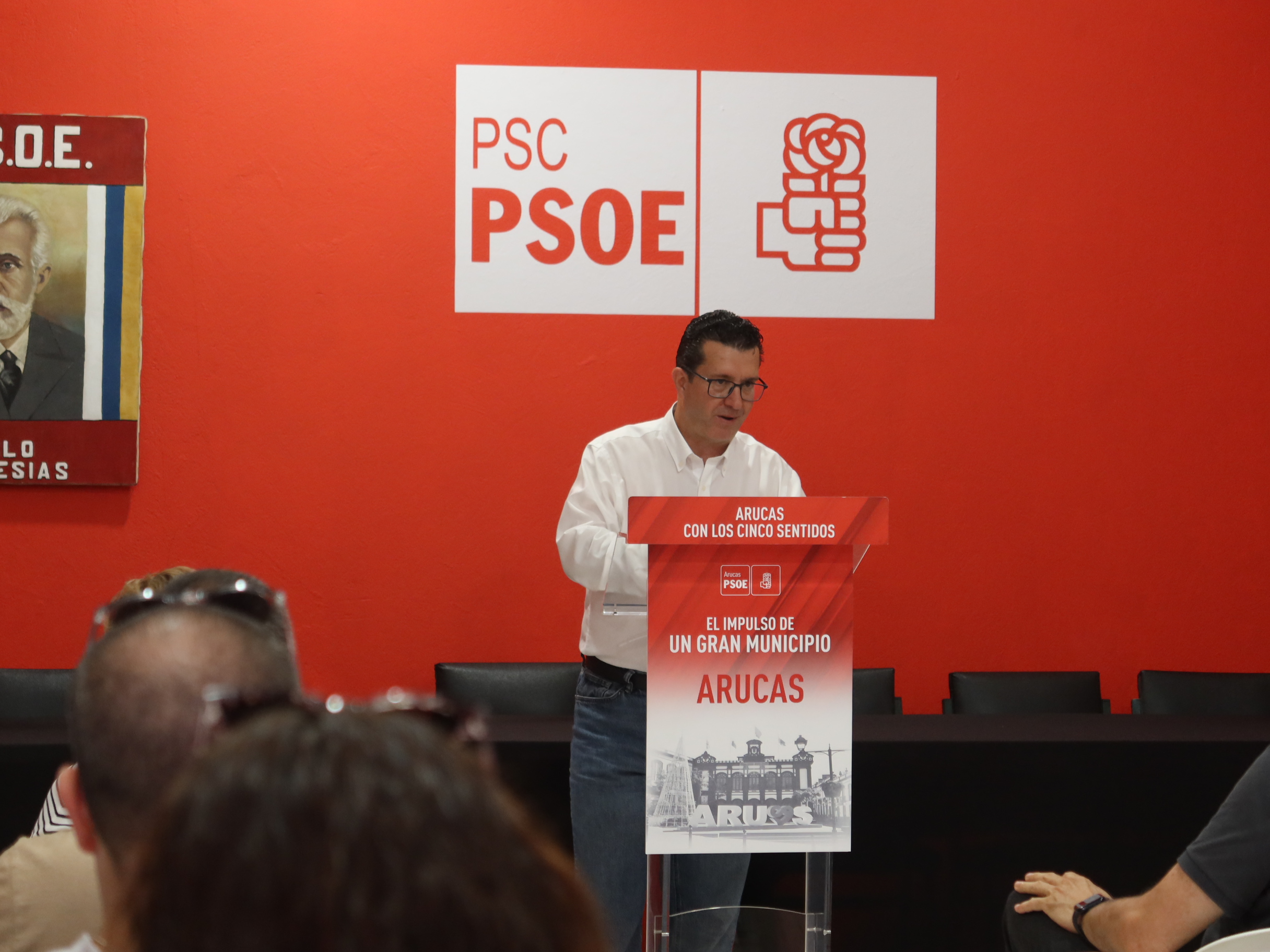 Visita Secretario Insular de los Socialistas de Gran Canaria a Arucas