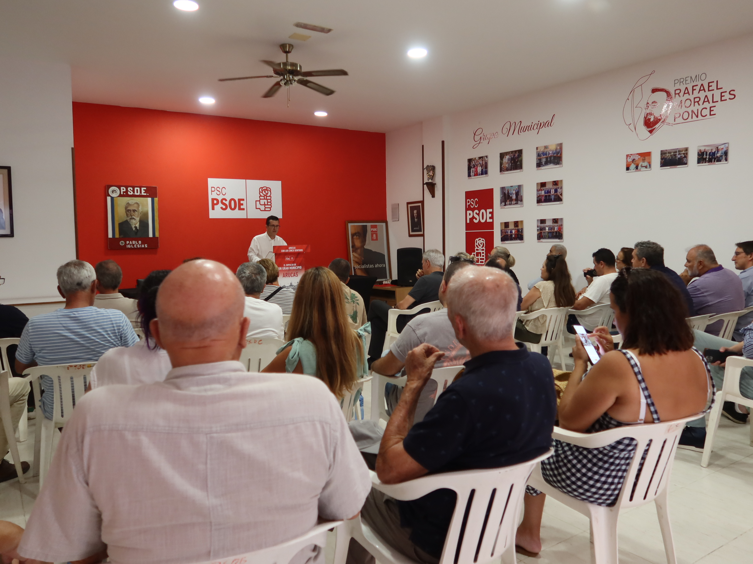 Visita Secretario Insular de los Socialistas de Gran Canaria a Arucas
