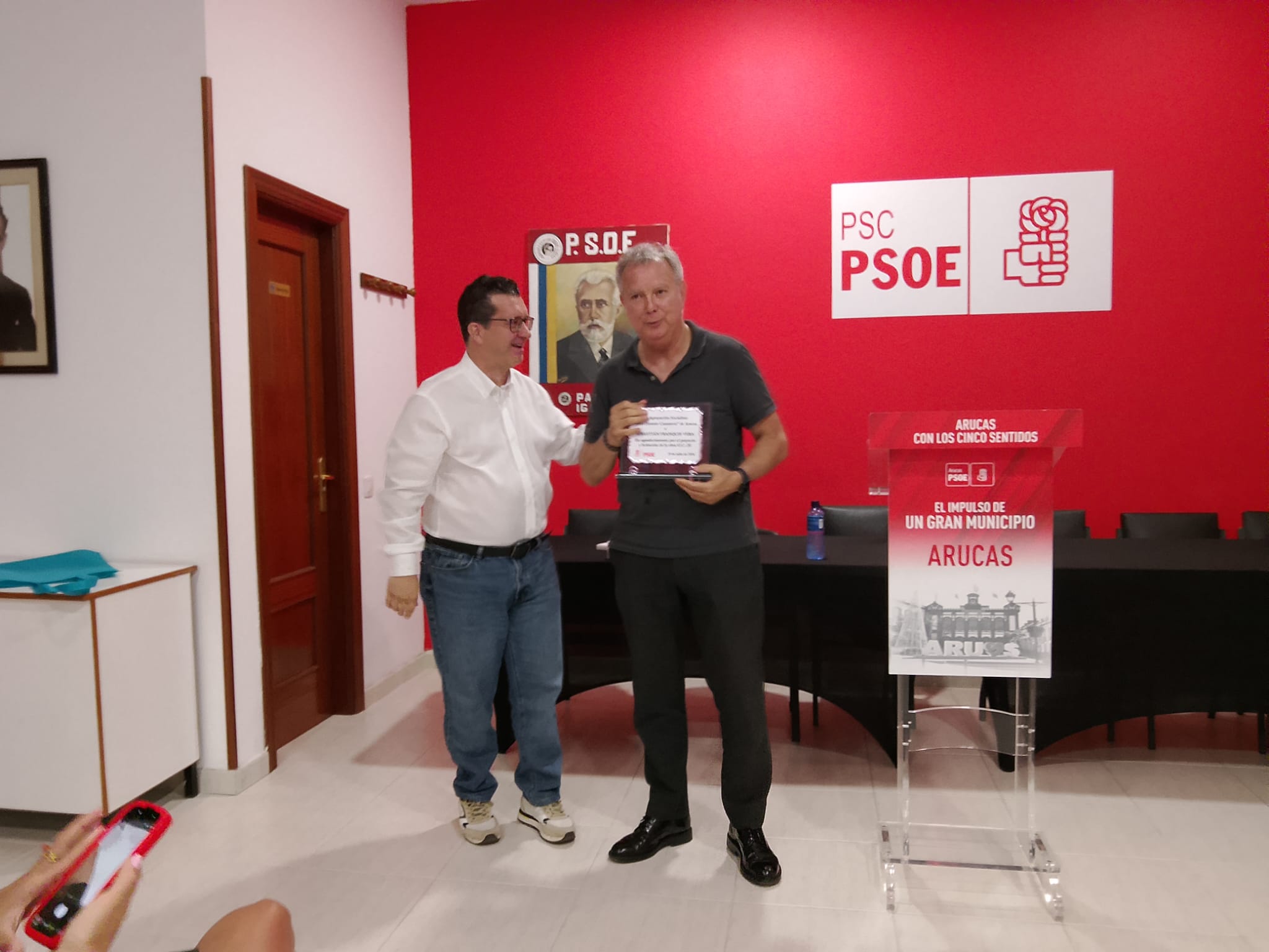 Visita Secretario Insular de los Socialistas de Gran Canaria a Arucas