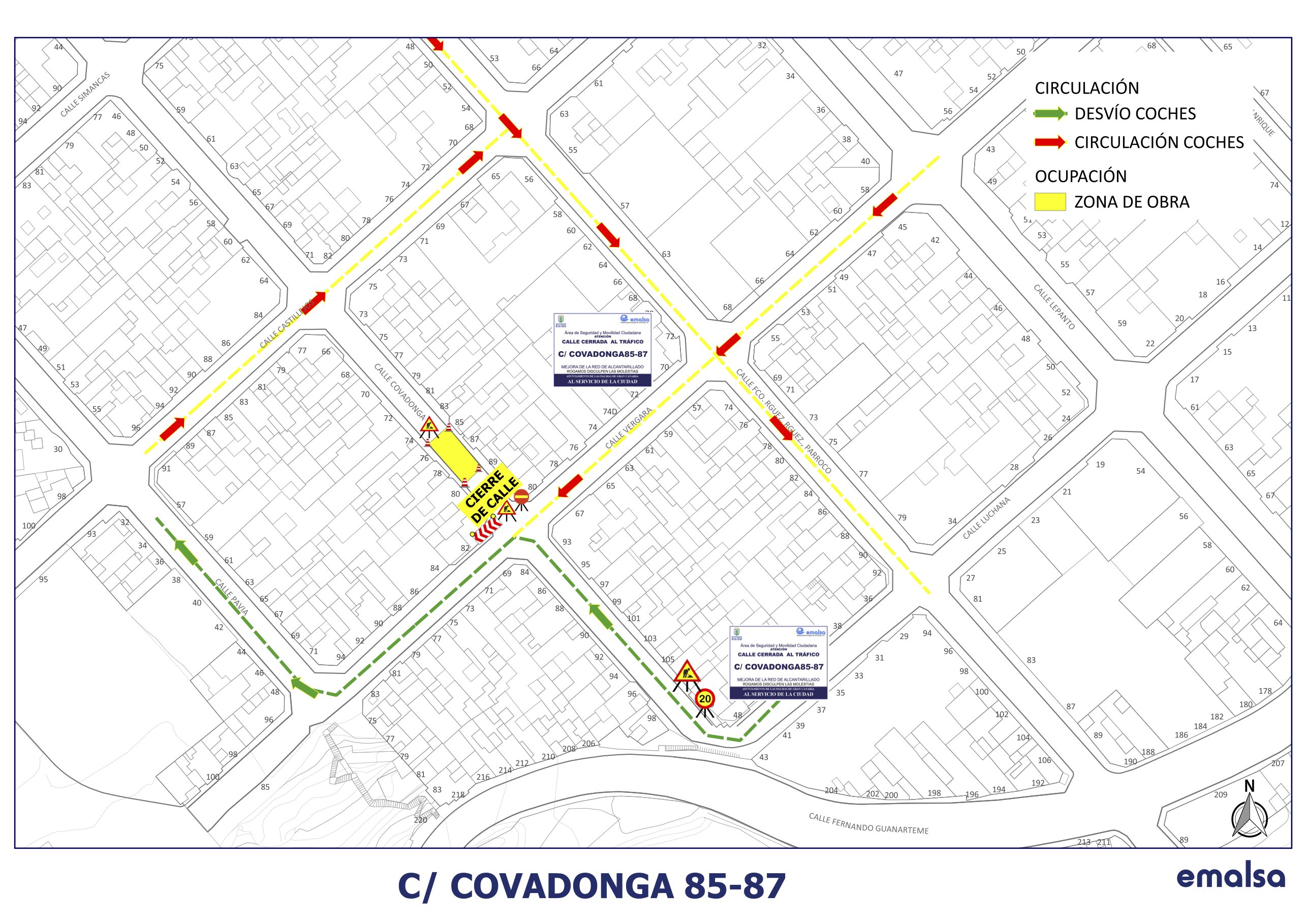 EMALSA informa de dos nuevas actuaciones de mejora en la red de saneamiento de Las Palmas de Gran Canaria para la próxima semana