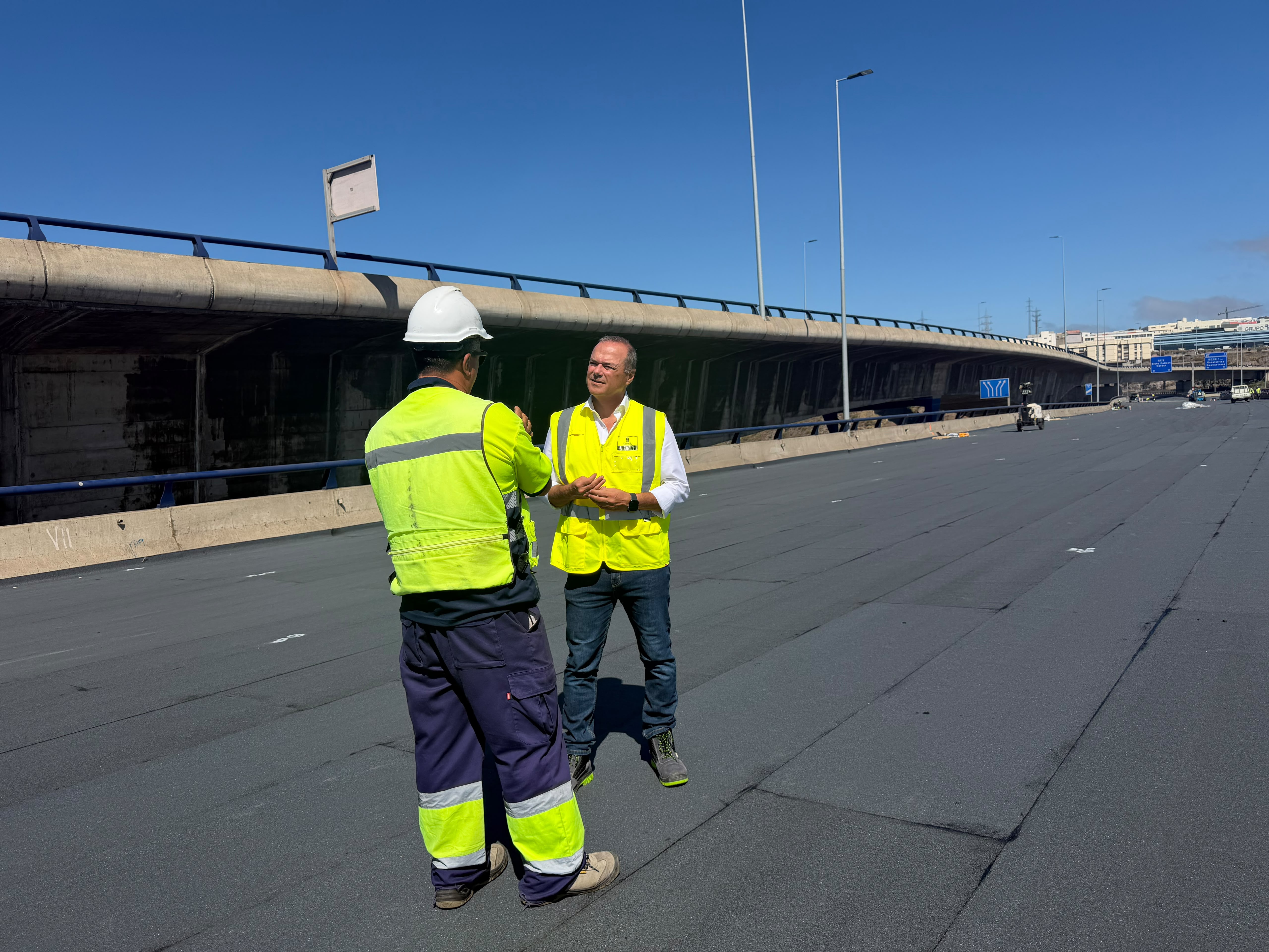 El viaducto del Guiniguada en sentido norte se abre este domingo