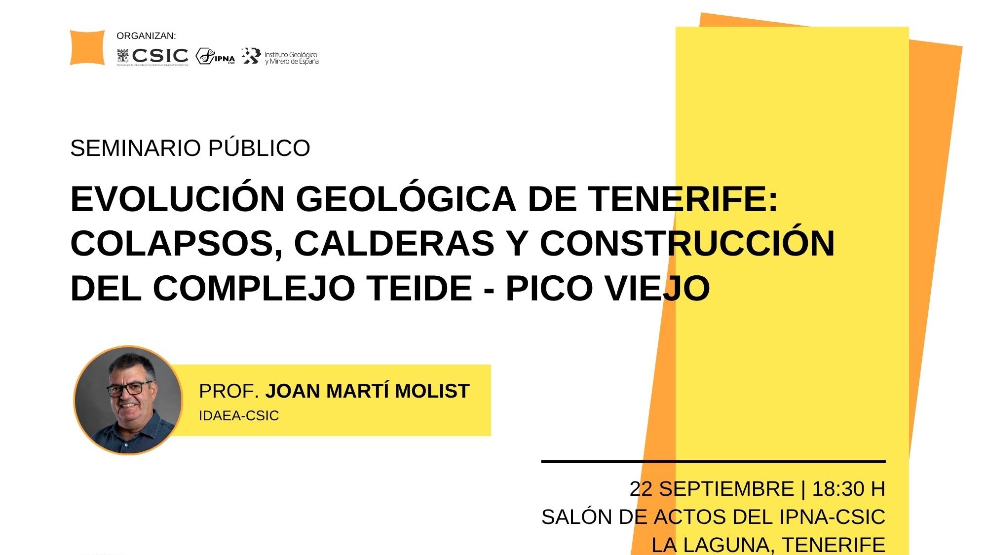Dos referentes en volcanología analizarán el origen y evolución geológica de Canarias