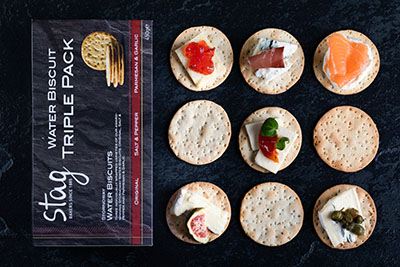 Stag Water Biscuits Triple Pack 4x450g
