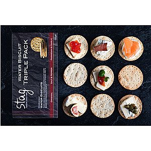 Stag Water Biscuits Triple Pack 4x450g
