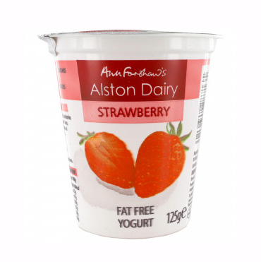 Alston Dairy Strawberry yogurt 12x125g (Pre Order)