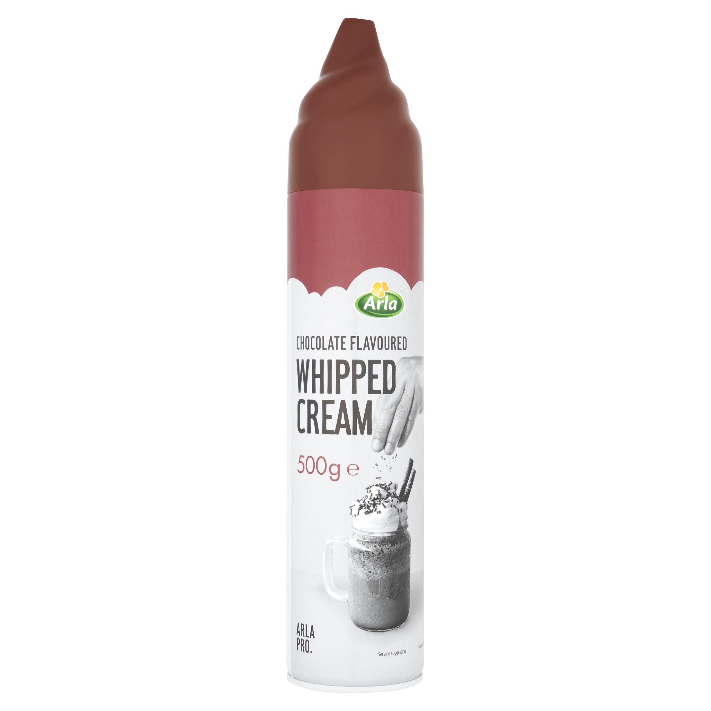 Arla Pro Chocolate Flavoured Whipped UHT Aerosol Cream 500g
