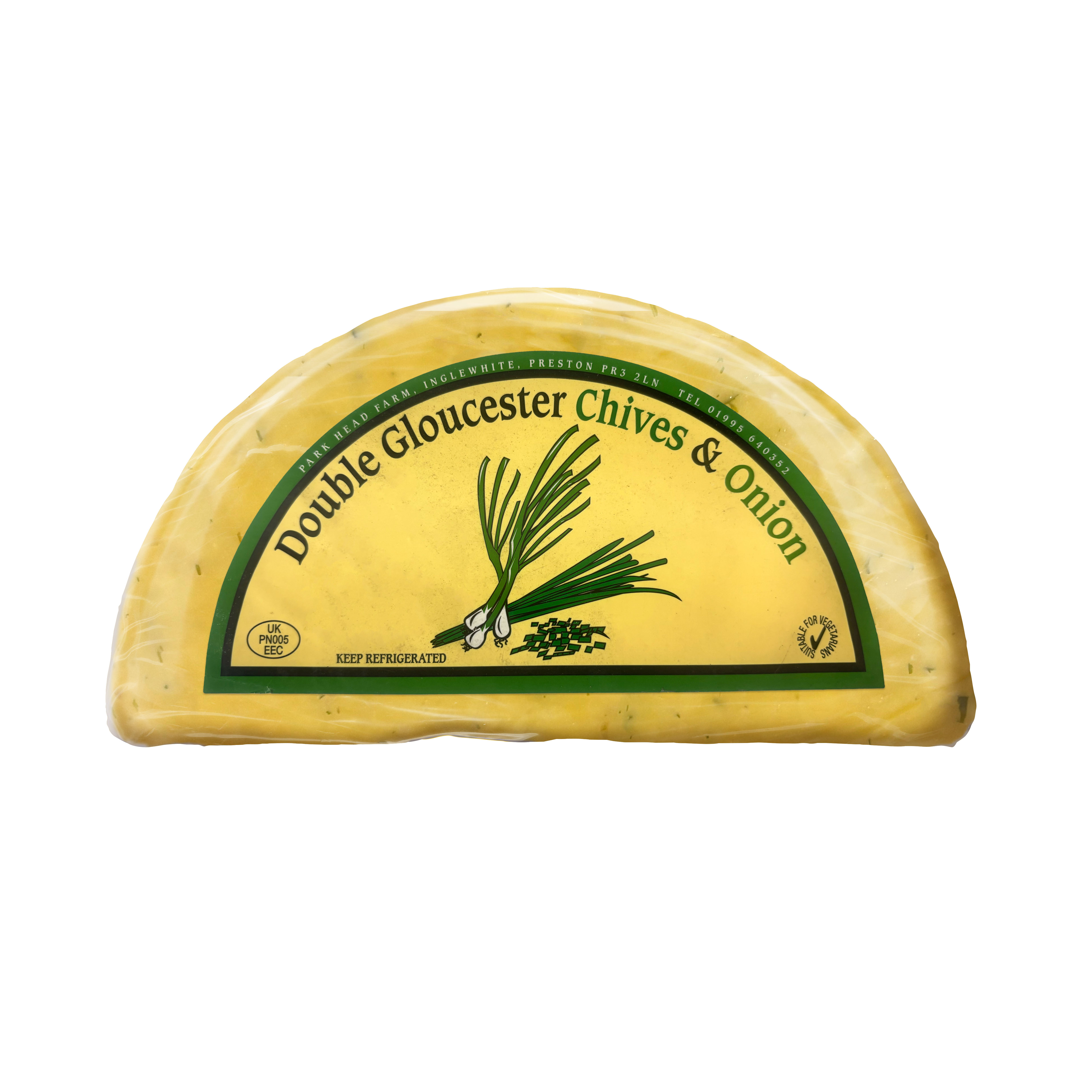 CL Double Gloucester Chives & Onion 1/2 Wheel 1.1kg
