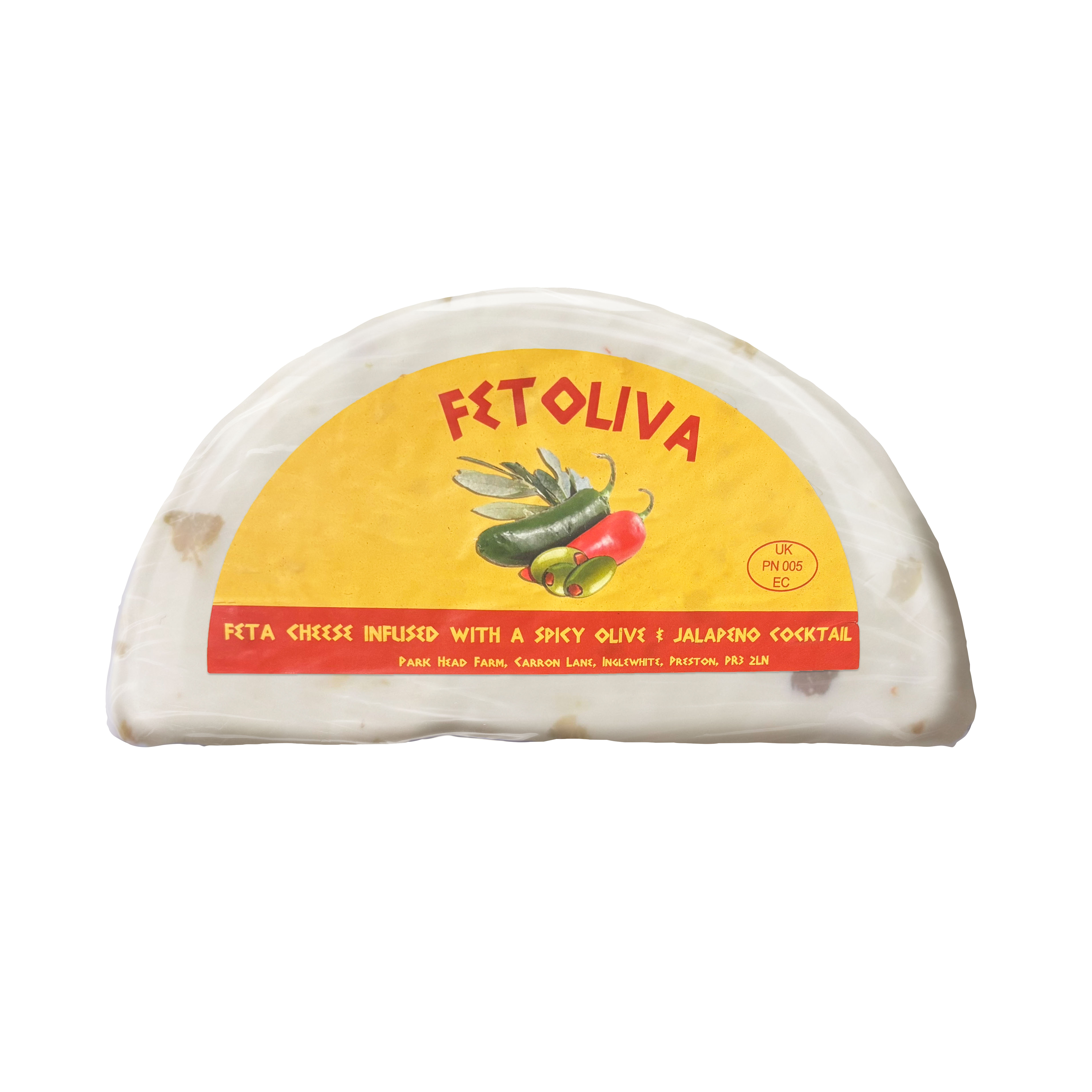 CL Fetoliva (Feta, Olive & Jalapeno Pepper Mix) 1/2 Wheel 1.1kg