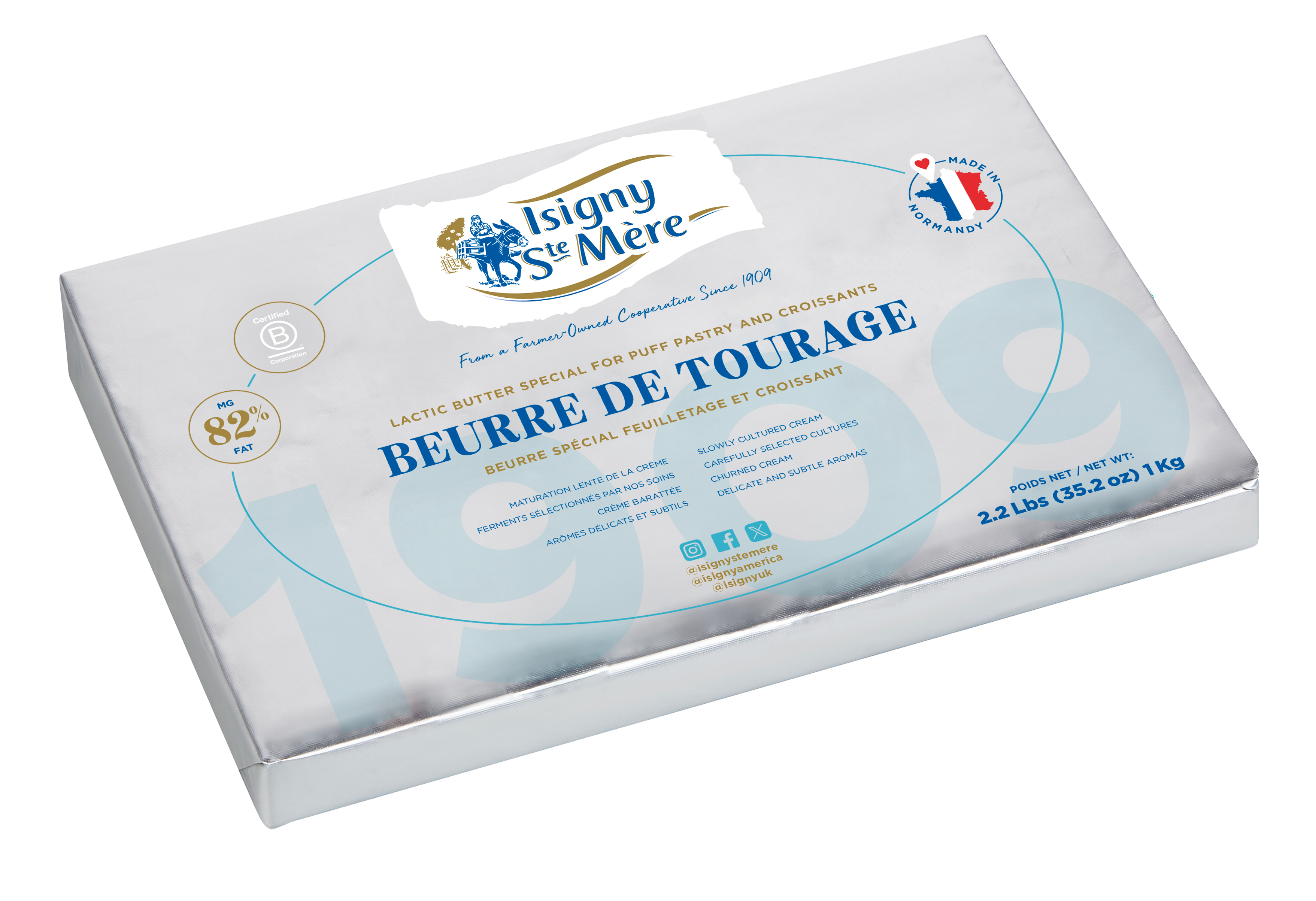 Isigny Puff Pastry Butter Sheet 10x1kg