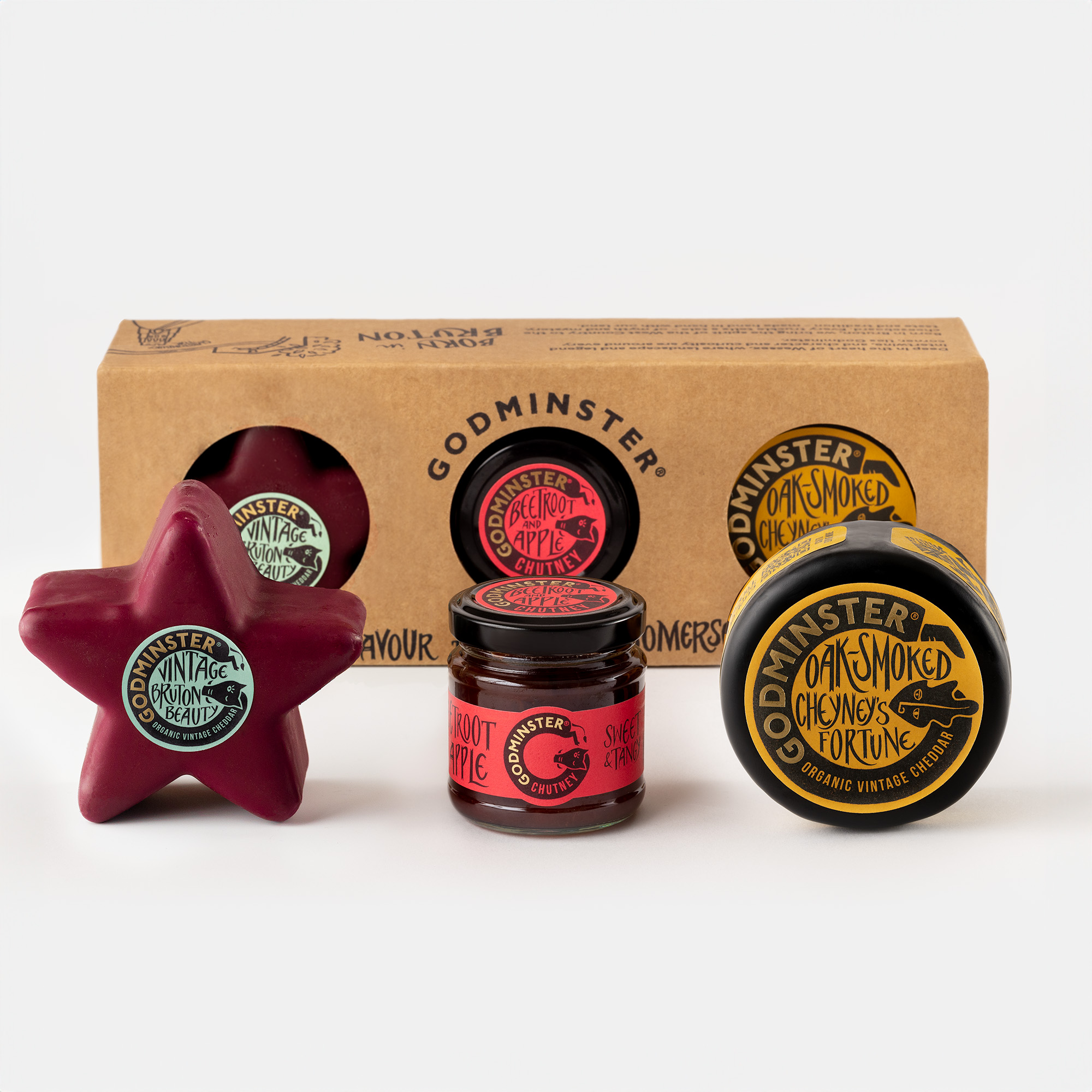 Godminster Cheddar & Chutney Collection 6x550g