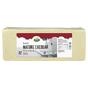 Arla Pro Scottish Mature White Cheddar Cheese Block 5kg