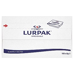 Lurpak Slightly Salted Spreadable Butter Portions 100x8g