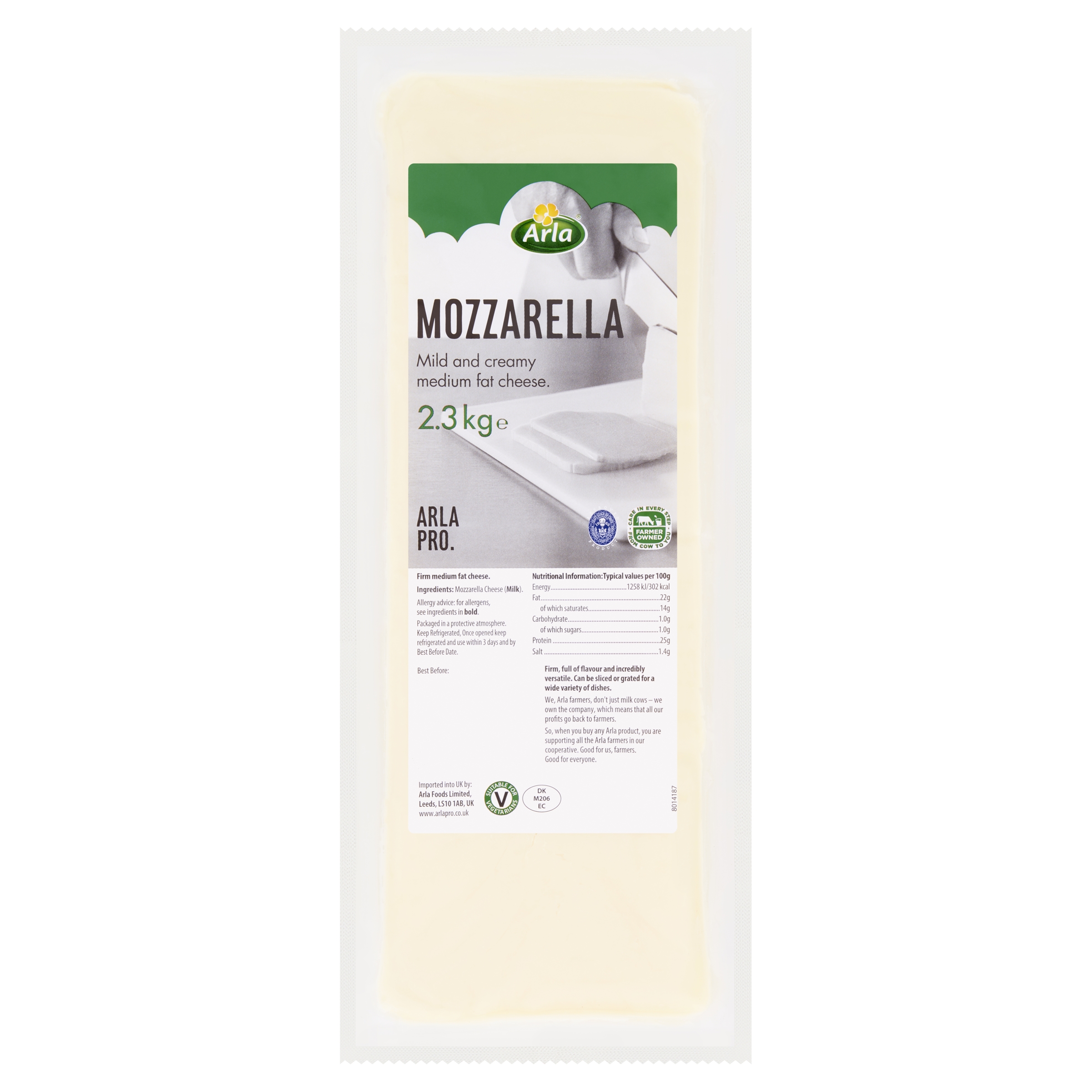 Arla Pro Mozzarella Cheese Block 2.3kg