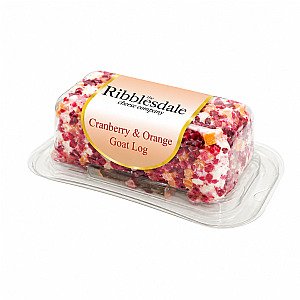 Ribblesdale Orange &amp; Cranberry Goat Log 8x100g