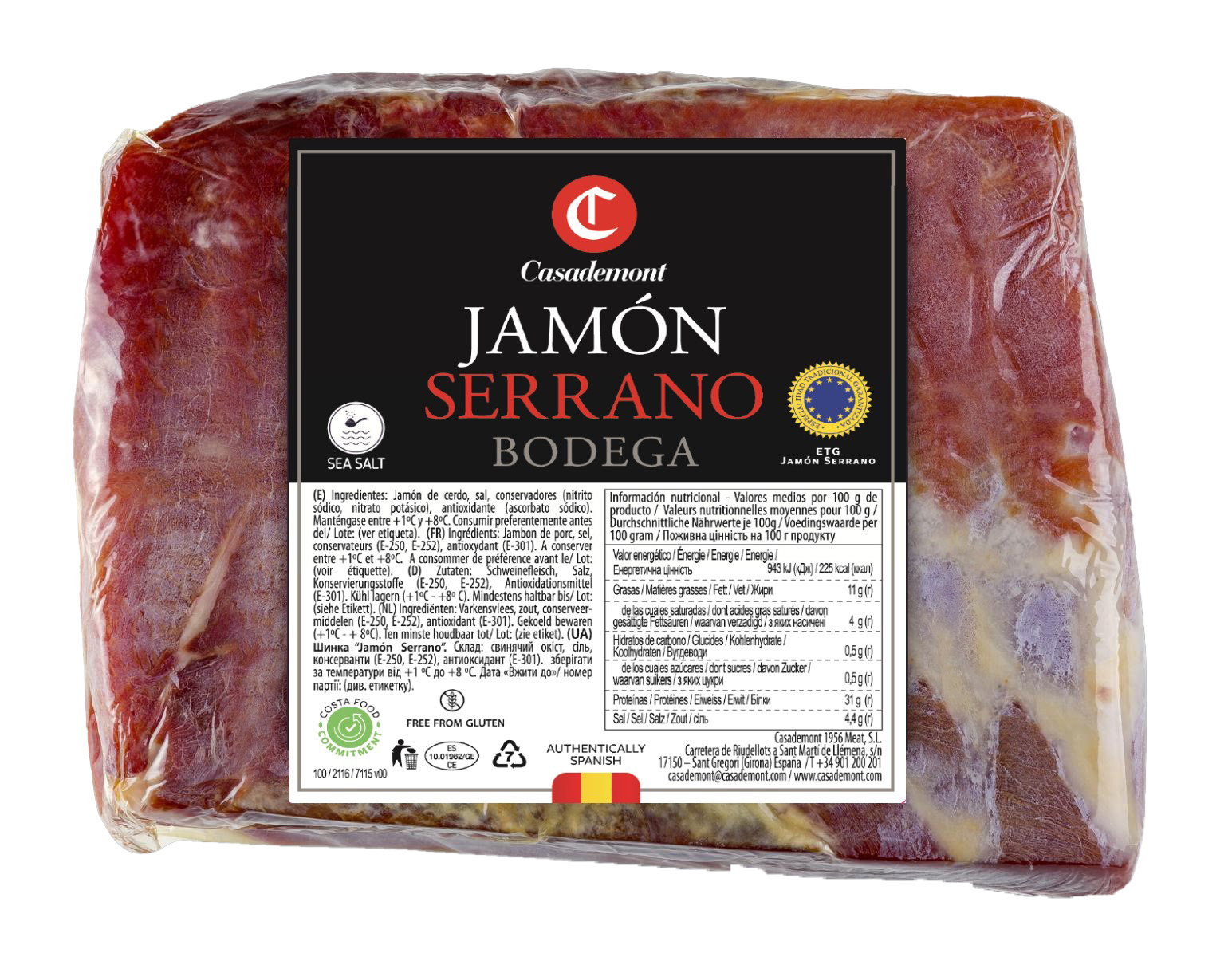 Serrano Ham Block 10 months 2.2kg*