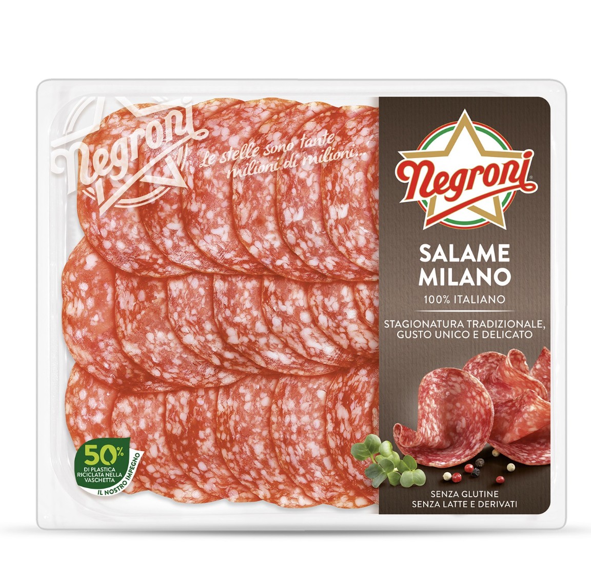 Sliced Salami Milano 10x100g Negroni