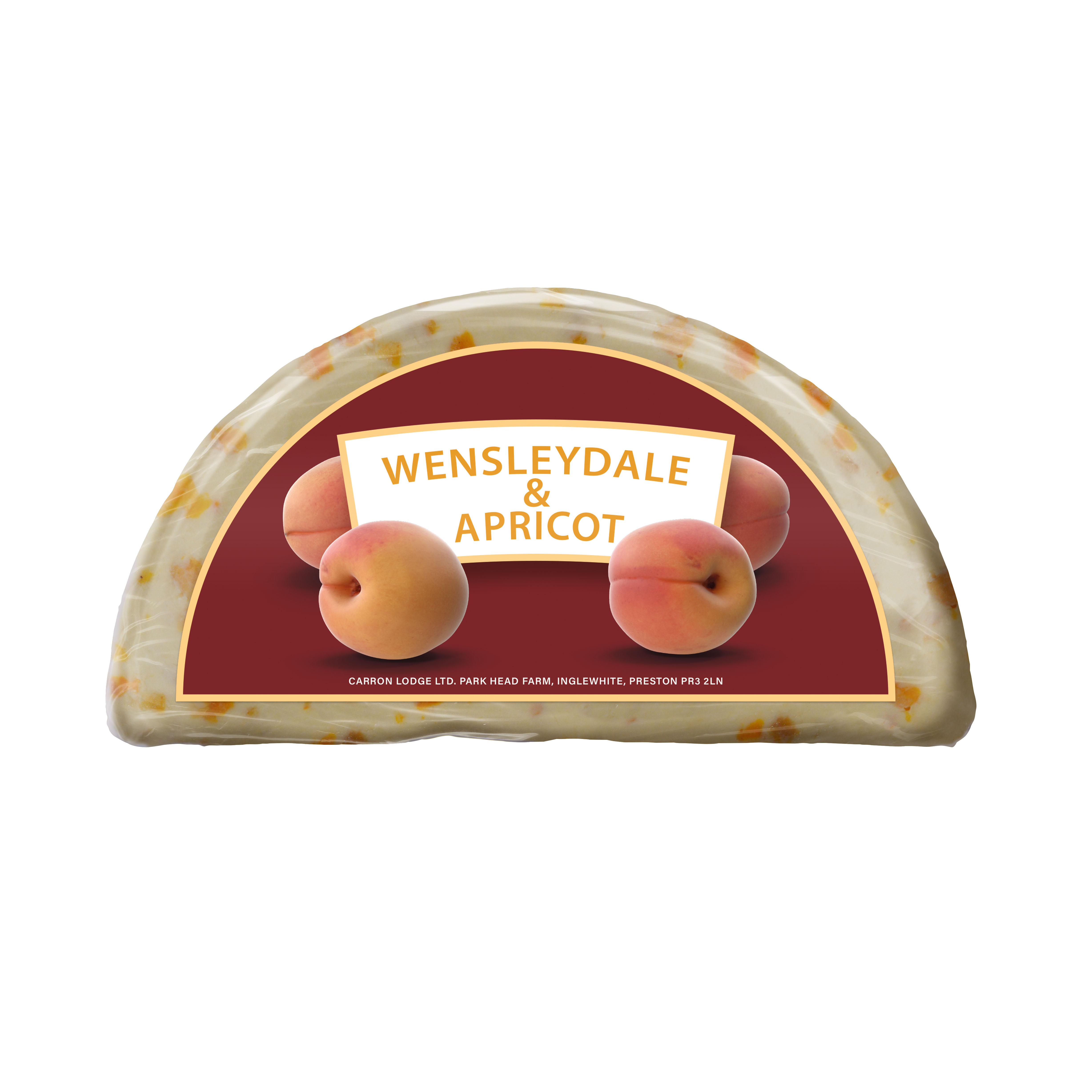 CL Wensleydale & Apricot 1/2 Wheel 1.1kg