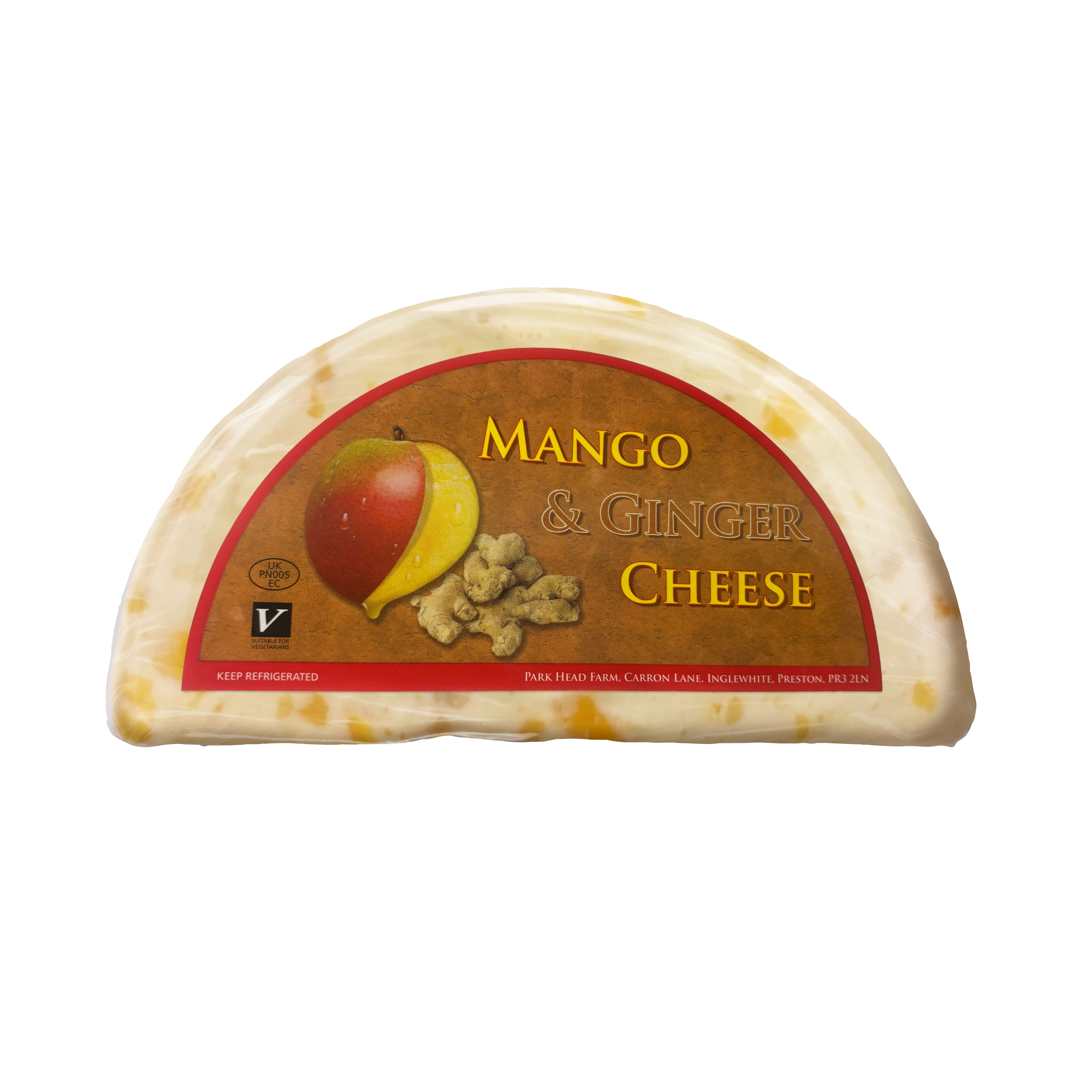 CL Wensleydale Mango & Ginger 1/2 Wheel 1.1kg