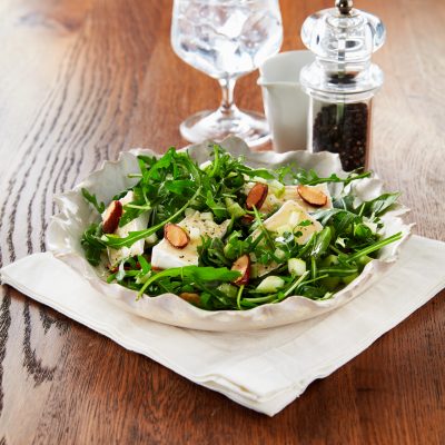 Camembert and Smoke Almond Salad