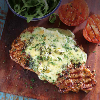 Sirloin Steaks With Cropwell Bishop Stilton Melt