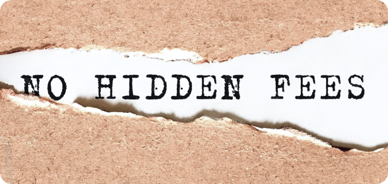 Clear pricing illustration