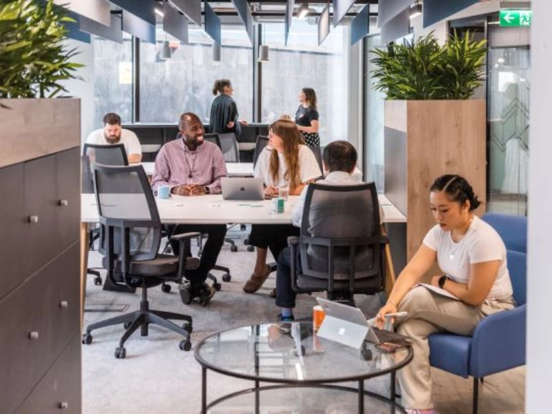 6384f0fbe3d631905 at Plexal Shoreditch Coworking area in London, United Kingdom