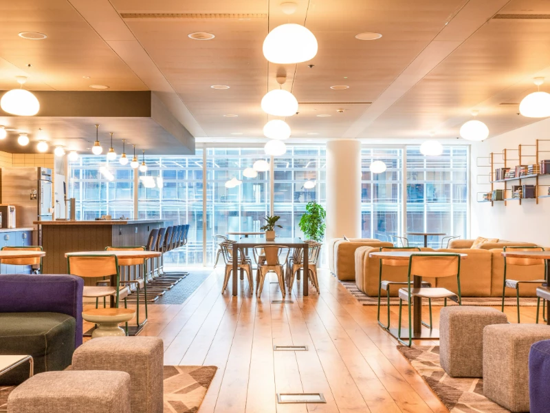 638a018aa796193db at Beyond Aldgate Tower Coworking area in London, United Kingdom