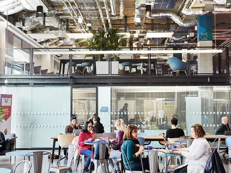 643e9ee91ca86a884 at Plexal Stratford Coworking area in London, United Kingdom