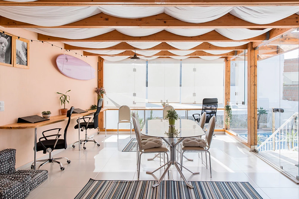 6717ac74b51ab at The Pipe Dream Coworking area in Ferrel, Portugal