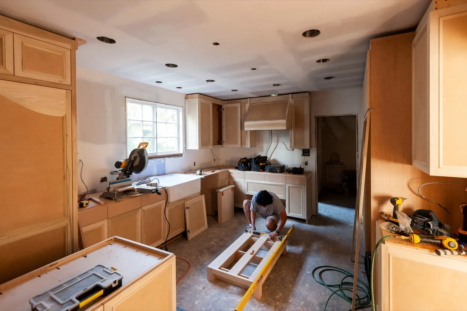 Kitchen under construction