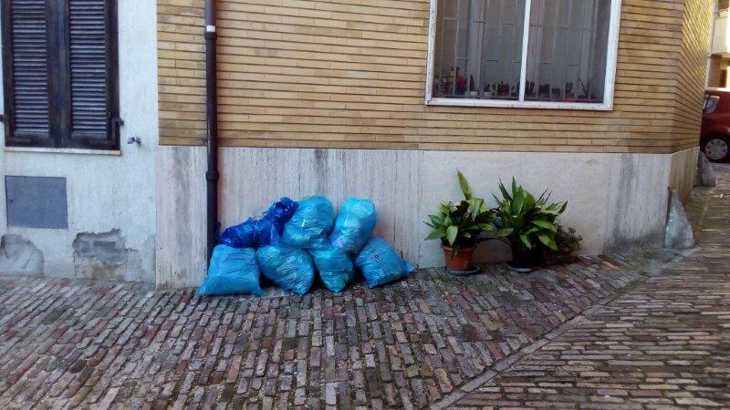 emergenza coronavirus: nuove disposizioni per la raccolta dei rifiuti urbani sacchetti blu rifiuti