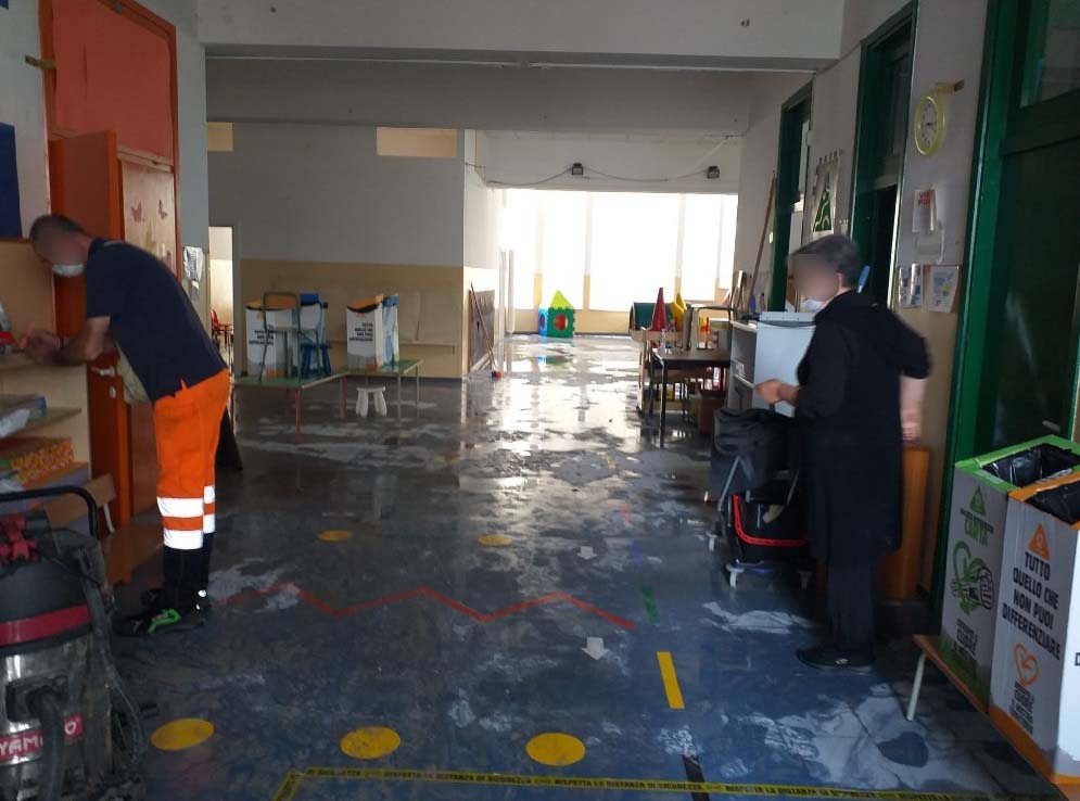 scuola materna allagata