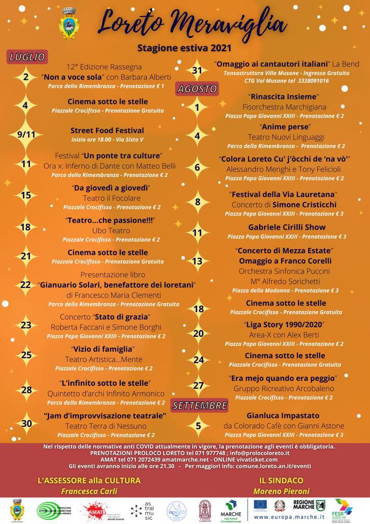 cartellone eventi estivi