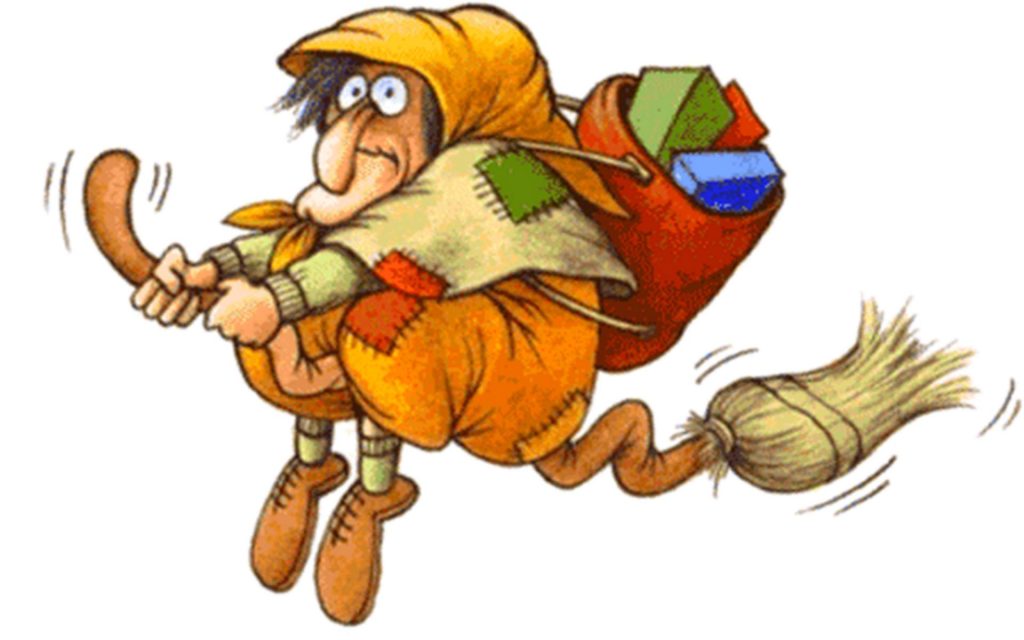 Largo che a Recanati la Befana arriva in moto e a bordo di una Ferrari