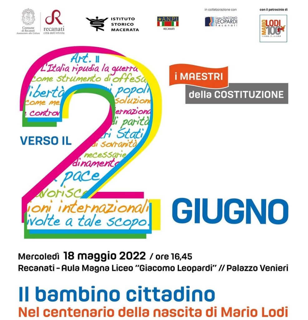 Recanati: “Il bambino cittadino” nel centenario della nascita di Mario Lodi