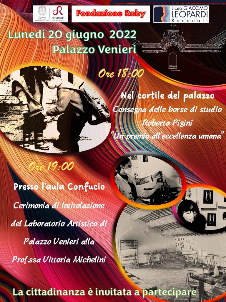 Recanati: Cerimonia per il conferimento di borse di studio in memoria di “Roberta Pigini”
