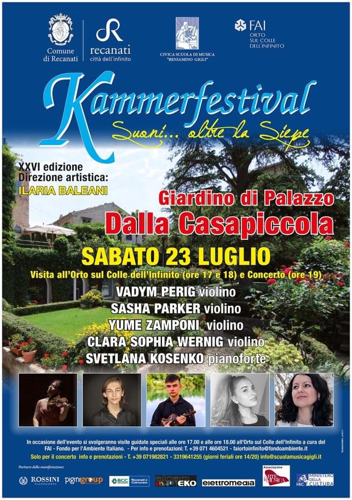 Recanati: 3° appuntamento del Kammerfestival.