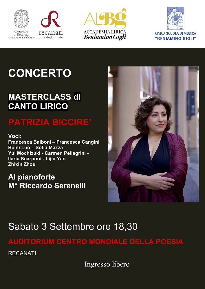 Civica Scuola di Musica di Recanati: concerti finali seminari di studi di canto lirico e piano campus