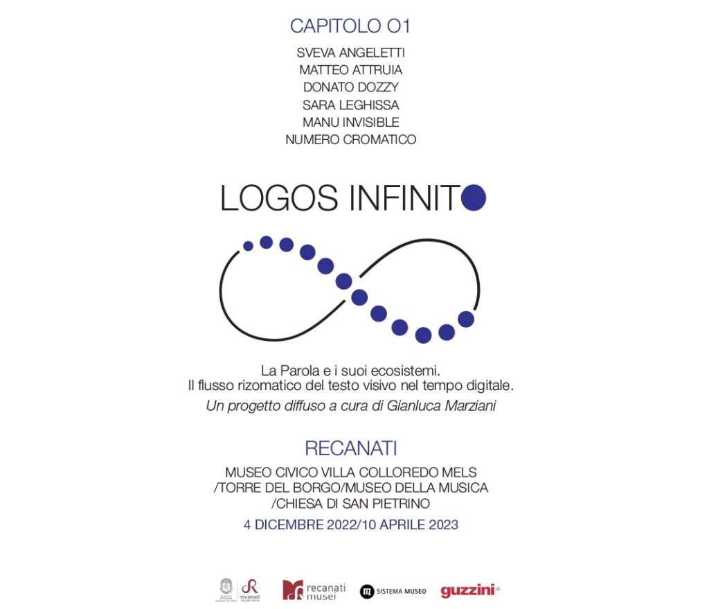 RECANATI: sabato 3 dicembre inaugurazione del nuovo spazio d’arte contemporanea a Villa Colloredo Mels con “Logos Infinito” a cura di Marziali